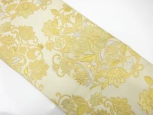 アンティーク　唐花模様織り出し袋帯（材料）